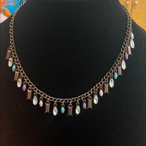 Paparazzi Bronze Necklace with Pastel Charms